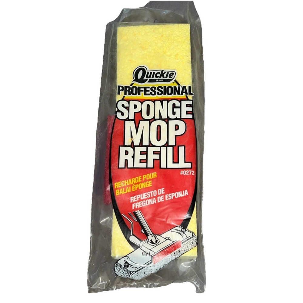 Quickie Jumbo Professional Sponge Mop Refill #0272 Vintage 1997 USA Scrubber
